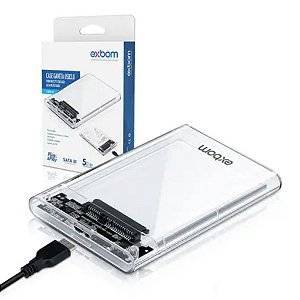 CASE TRASPARENTE HD SATA 2.5 HHD/SSD USB 3.0 EXBOM CGHD-35