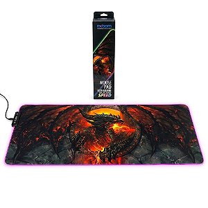 MOUSE PAD COM BORDA DE LED RGB 30CM X 80CM X 4MM  MP-LED3080C01