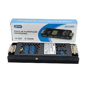 FONTE DE ALIMENTACAO BIVOLT 110/220VAC, SAIDA 12VDC 150W KP-CA590