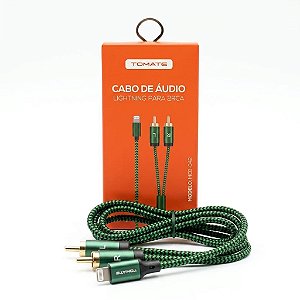 CABO COM CONECTOR LIGHTING-2RCA 1M - MARCA: TOMATE MCB-042