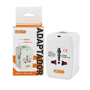 ADAPTADOR TOMADA UNIVERSAL PARA VIAGEM D-7Y