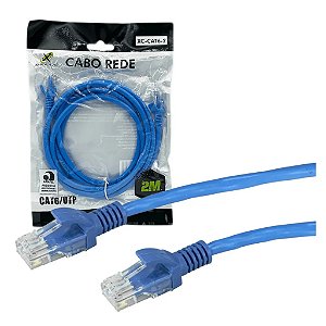 CABO DE REDE RJ 45 CAT6-2M MARCA:X-CELL MOD. XC-CAT6-2