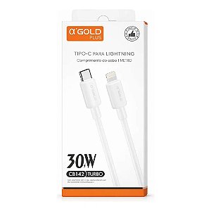 CABO TURBO 30W TIPO-C P/ LIGHTNING CB142