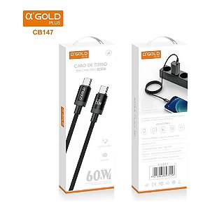 CABO USB TURBO 60W TIPO-C P/ TIPO-C CB147