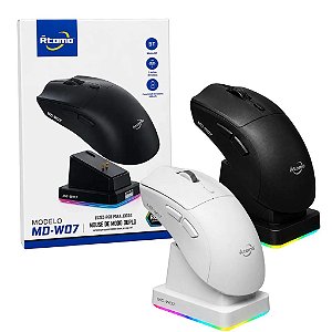 MOUSE OPTICO GAMER SEM FIO RGB MO-W07