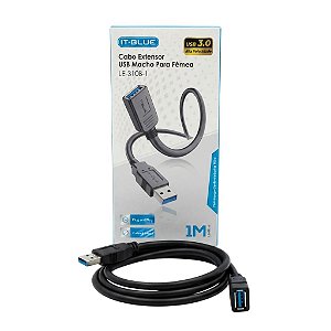 CABO EXTENSOR USB MACHO PARA FEMEA V-LE-3108-1