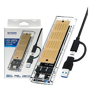 CASE GAVETA EXTERNA PARA ARMAZENAR NVME E NFGG CGHD-M2NX920 EXBOM