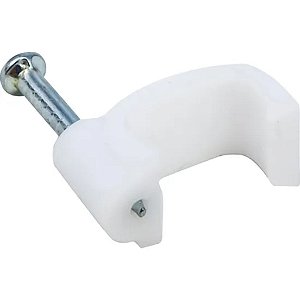 FIXA CABO QUADRADO 9MM BRANCO PREGO DE 17MM FXCB0011a