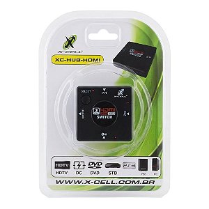 ADAPTADOR HDMI 03 ENTADAS E 1 SAIDA XC-HUB-HDMI