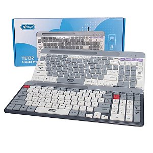 TECLADO MULTIMÍDIA USB TECLAS RETRO KP-TE132