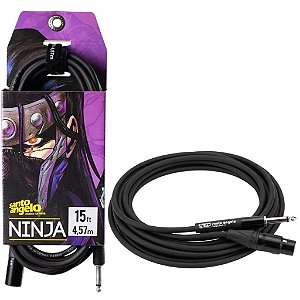 CABO DE MICROFONE 0,20MM MOD P10 X XLRF NINJA HG 15FT/4.57M - SANTO ANGELO
