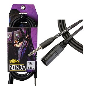 CABO DE MICROFONE 0,20MM MOD  P10 X XLRM  NINJA NM 15FT/4.57M - SANTO ANGELO