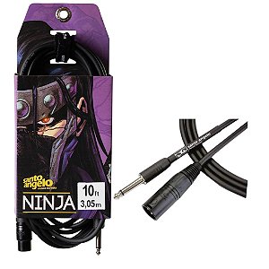 CABO DE MICROFONE 0,20MM MOD P10 X XLRM NINJA NM B 10FT/3.05M - SANTO ANGELO
