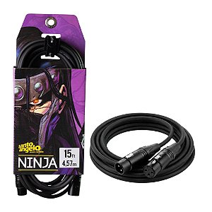 CABO DE MICROFONE 0,20MM MOD  XLRM X XLRF NINJA LW 15FT/4.57M - SANTO ANGELO