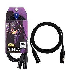 CABO DE MICROFONE 0,20MM MOD XLRM X XLRF NINJA LW B 10FT/3.0M - SANTO ANGELO