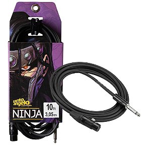 CABO DE MICROFONE 0,20MM  MOD  P10 X XLRF NINJA HG B 10FT/3.05M-SANTO ANGELO