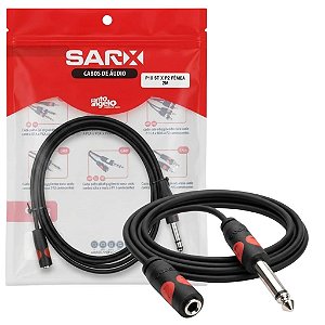 CABO DE AUDIO CONECTORES 1 P10ST X 1 P2ST FEMEA MOD CA23 - 2M - SANTO ANGELO