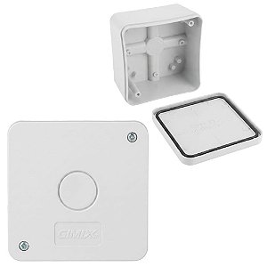 CAIXA ORGANIZADORA PARA CFTV RESISTENTE A AGUA MICRO 8,6 X8,6 X 5 CMBRANCA PP - GIMIX 1868