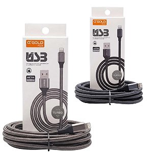 CABO USB PARA LIGHTNING A' GOLD 2M CB05-2