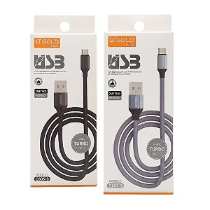 CABO USB TURBO DE 2M A' GOLD CB05-3