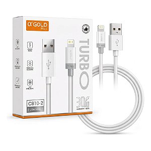 CABO DE DADOS USB PARA IPHONE 30W 1M A' GOLD CB10-2