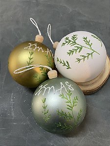 Jogo de bolas verde e branco 10cm
