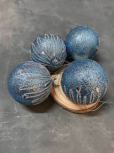 Jogo de bolas azul 10cm
