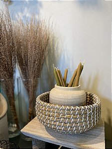 Cesta redonda com branco G