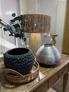 Vaso de cimento cinza P