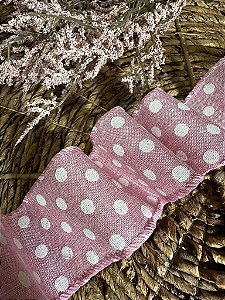 Fita rosa com branco