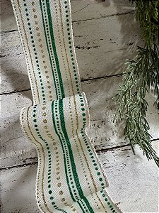 Fita com verde e dourado