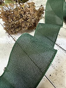 Fita verde em linho