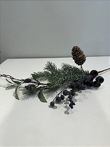 Galho berry azul 66cm