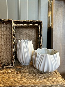 Vaso coral neve branco pequeno