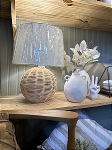 Abajur base rattan 48cm
