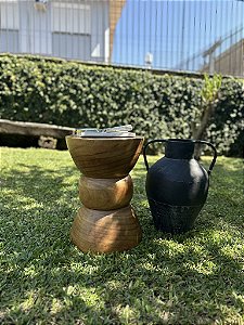Vaso em metal preto