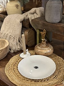 Prato raso preto e branco
