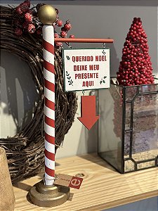 Placa "Querido Noel"