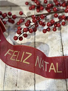 Fita feliz natal vermelha