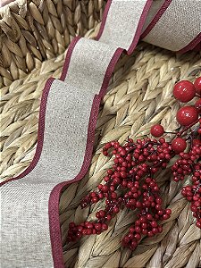 Fita natural com vermelho