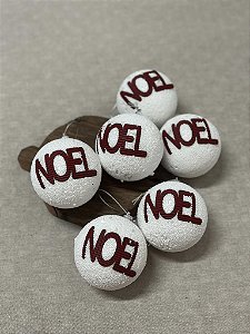 Jogo de bolas branca noel