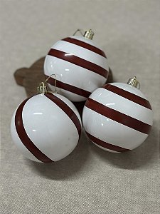 Jogo de bolas branco com vermelho