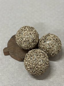 Jogo de bolas natural com glitter
