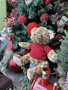 Urso com suéter vermelho