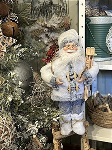 Papai noel lenhador branco