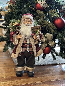 Papai noel xadrez vermelho e verde