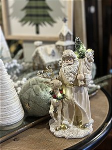 Papai noel com led branco