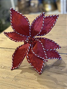 Poinsetia decorativa vermelha