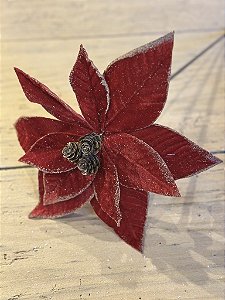Poinsetia decorativa vermelha