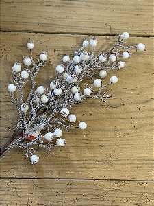 Galho berry branco 72cm